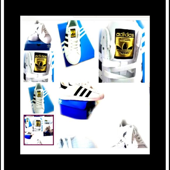 New Adidas Originals Superstar Genuine Leather Fashion Sneakers/Athletic/Tennis - Picture 6 of 14